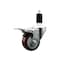 Service Caster 3'' Maroon Poly Swivel 1-3/8'' Expanding Stem Caster Total Lock Brake SCC-EXTTL20S314-PPUB-MRN-138 - alternate 1